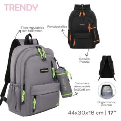 Alternative view of Mochila c/cartuchera Trendy 17'' - 18585