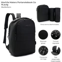 Alternative view of Mochila matero Wanderlust 16'' - 43940