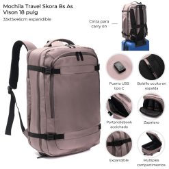 Alternative view of Mochila travel Skora 18'' - 43925