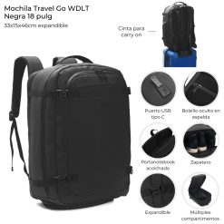 Alternative view of Mochila travel Wanderlust 18'' - 43930