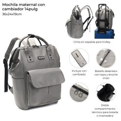 Alternative view of Mochila maternal Skora 14'' - 43323