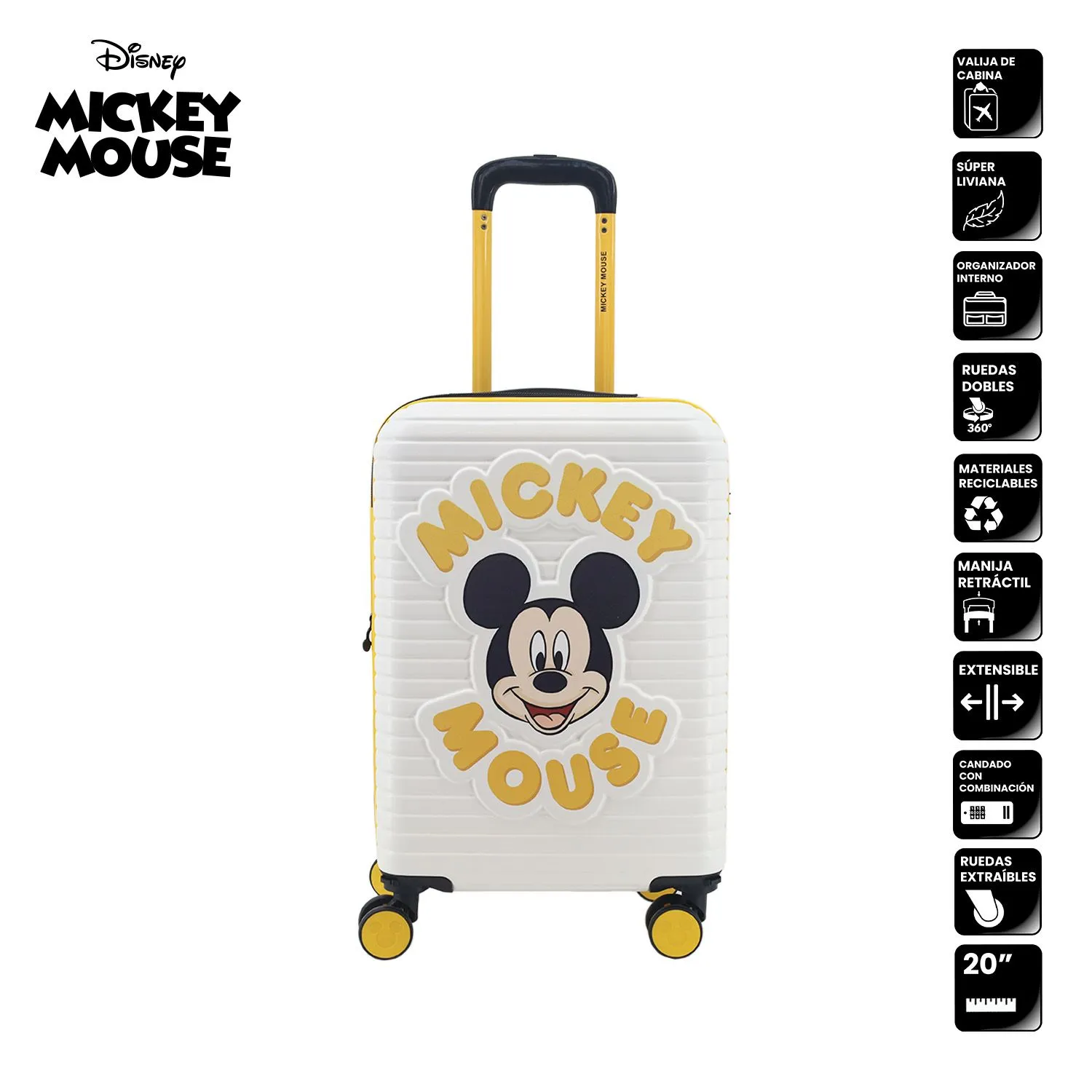 Valija carry on Disney Mickey 20'' ABS - 71.33007W2 - Imagen 2